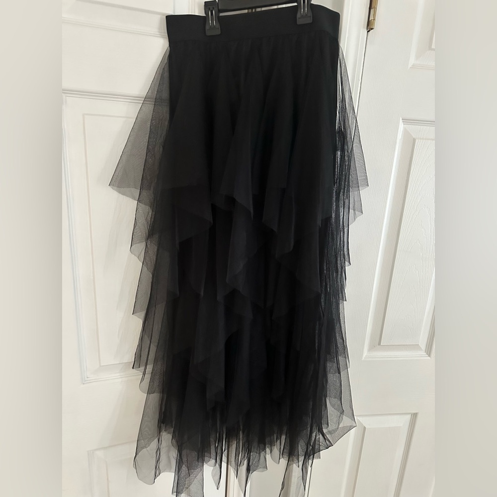 Three Bird Nest Black Layered Tulle Ballerina Skirt - Picture 8 of 9
